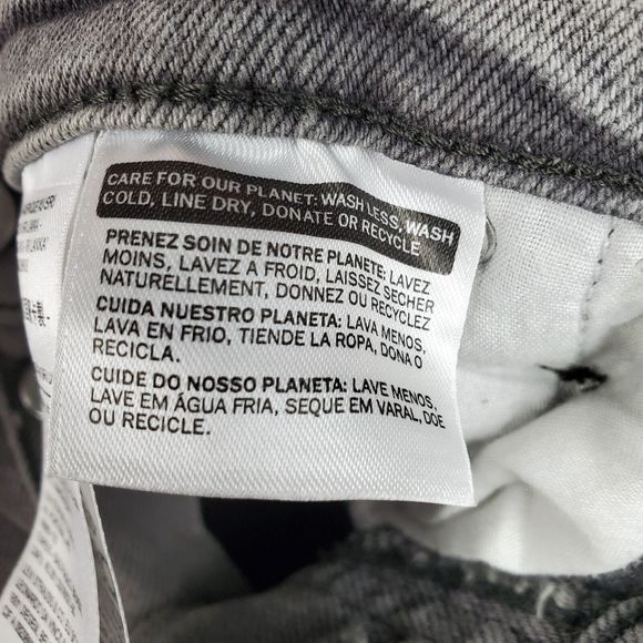 Levi's Women's Gray Ribcage Straight Ankle Button Fly Jeans Sz 24 W - Picture 5 of 6